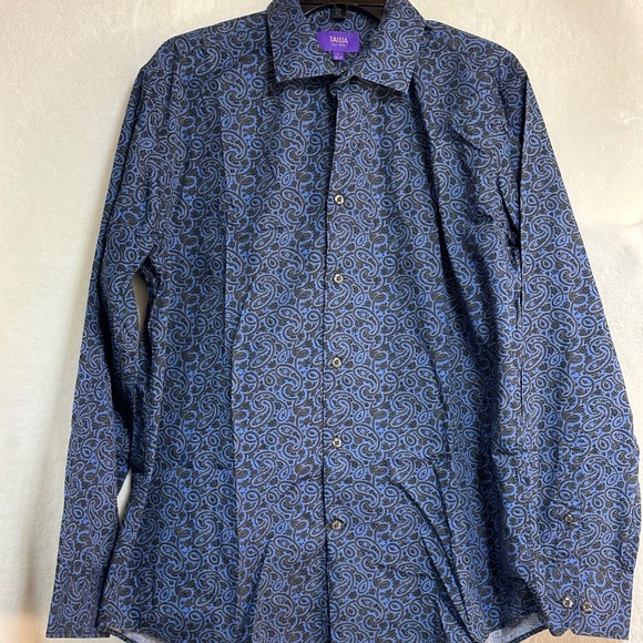 Tallia Men's Shirt Lot of 3 Large 16.5 Plaid Flip Cuff Long Sleeve Button Up - Picture 2 of 13